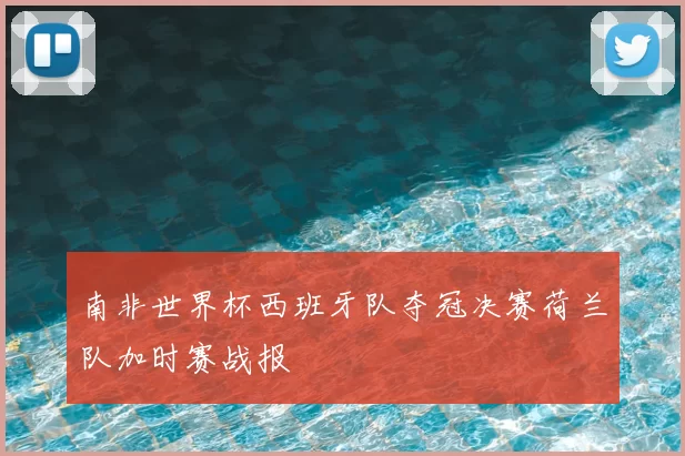 南非世界杯西班牙队夺冠决赛荷兰队加时赛战报